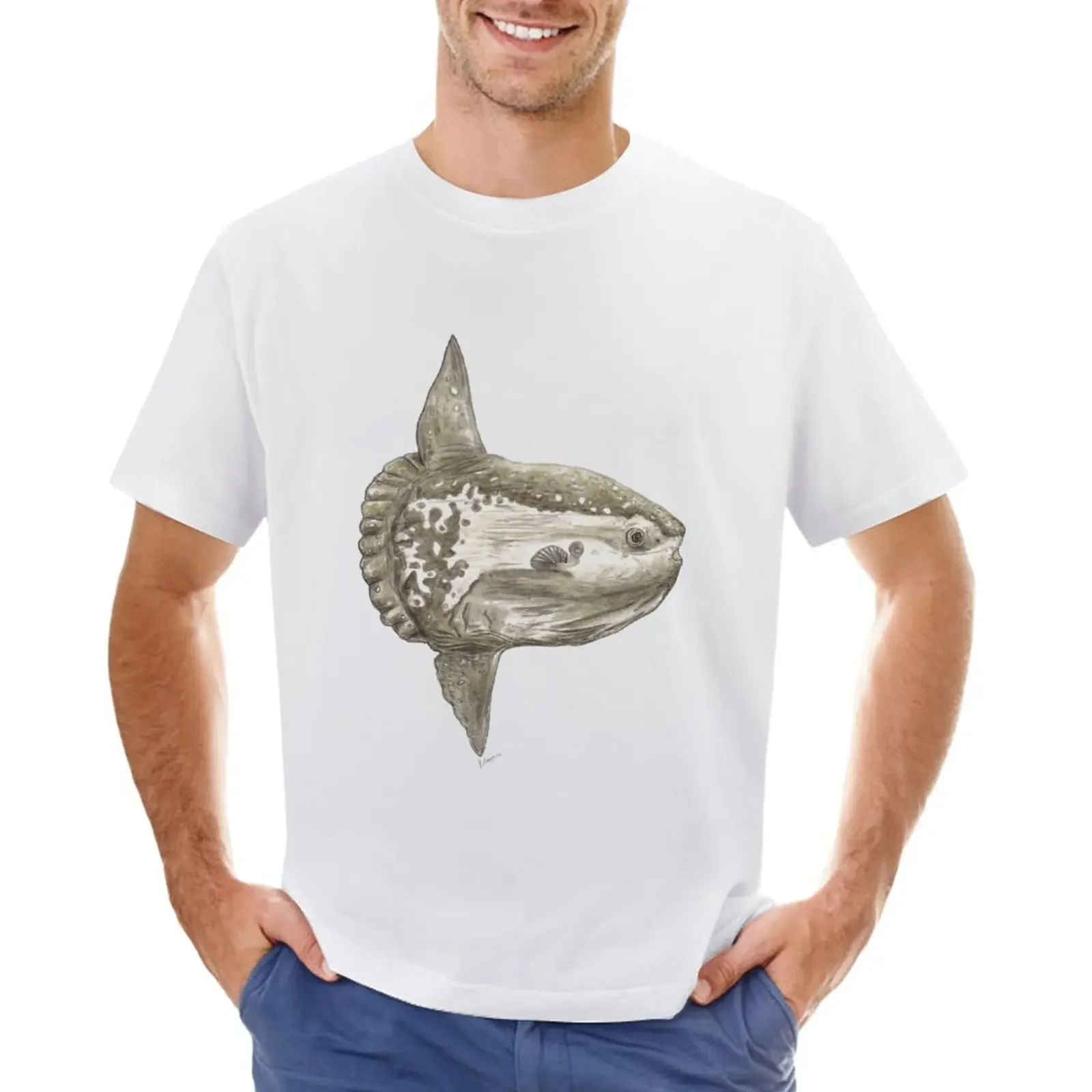 Ocean Sunfish (Mola Mola) T-Shirt Ad Asciugatura Rapida Vintage Funnys New Edition Fruit Of The Loom Magliette Da Uomo