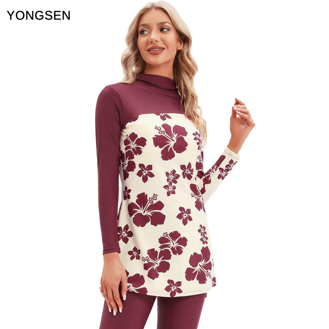 Burkini Costumi Da Bagno Per Le Donne Modesto Costume Da Bagno Musulmano Islamico Manica Lunga Burkini Copertura Completa Hijab Top Pantaloni Costume 