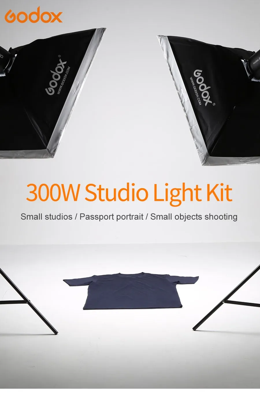 Description Picture 2 of itemGodox 2x 150W K-150A Photo Portrait Strobe Flash Studio Light Kit with Softbox,Light Stand,Trigger for Photo Studio Accessorie