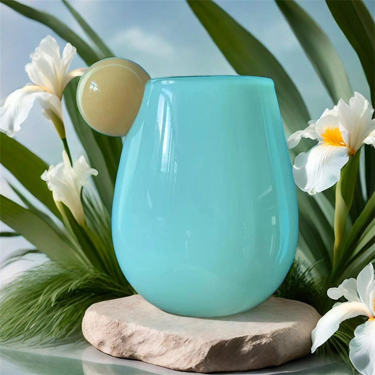 European Ins Candy Color Creative Fat Belly Glass Milk Coffee Cup Household Heat-resistant Thickened Single-layer Water Cups