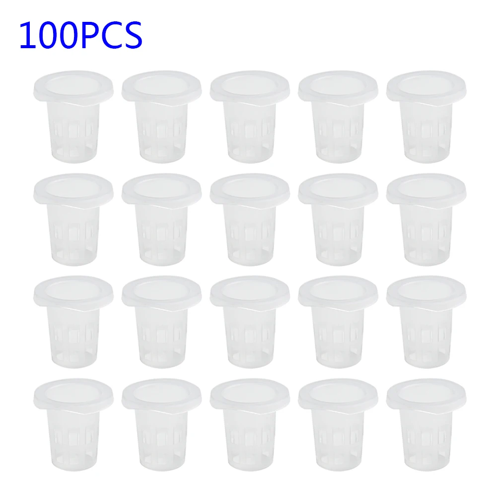 

100X Vegetable Net Cup Slotted Mesh Soilless Culture Vegetables Pots Hydroponic Plastic Basket Holder Aeroponic Vegetable Planti