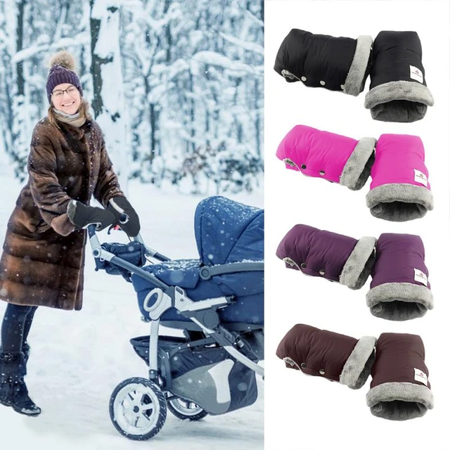 2pcs Winter pram hand muff baby carriage pushchair warm Fur Fleece