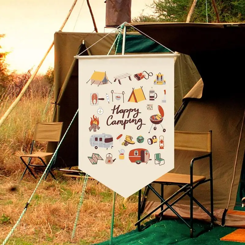 Camping Garden Flag Hanging Flags Outdoor Decorative Banner Festive Decor Classic Nature Yard Camp Flag Outdoor Decoration