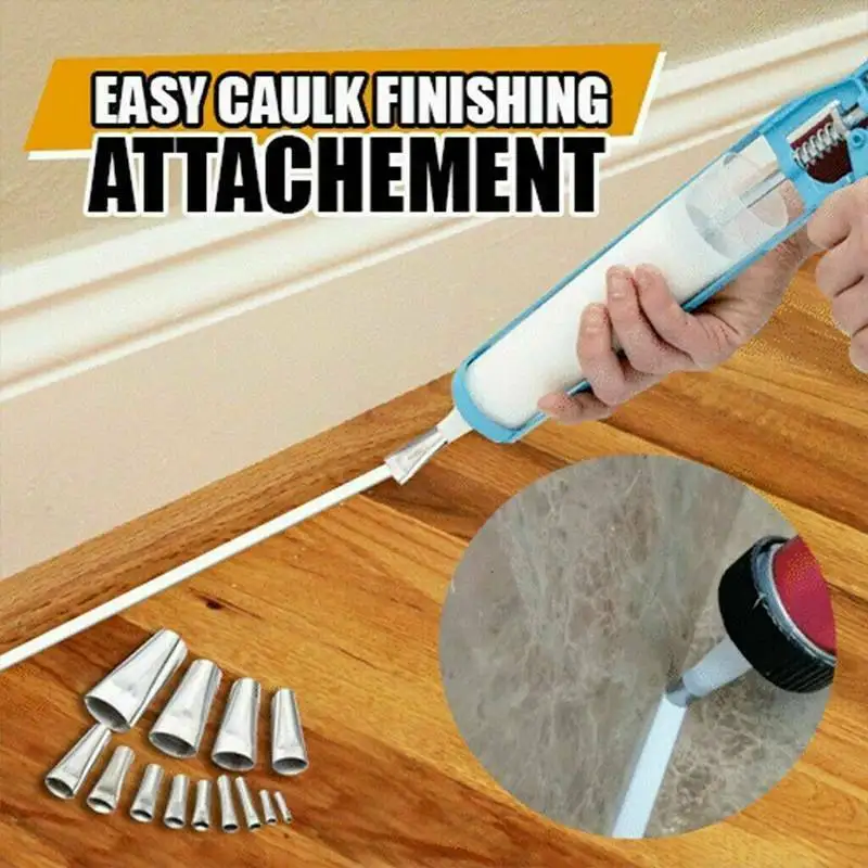 14PCS Stainless Steel Caulk Nozzle Glue Gun Nozzles Silicone Sealant Finishing Tool caulking tools caulking gun nozzles caulking nozzle