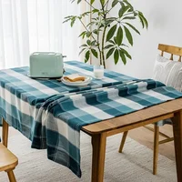 JY23-A Modern minimalist plaid dirt resistant home dustproof table mat decorative tablecloth 1