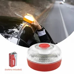 Enhanced Rechargeable LED Emergency Warning Light with Magnetic Induction (Battery included)