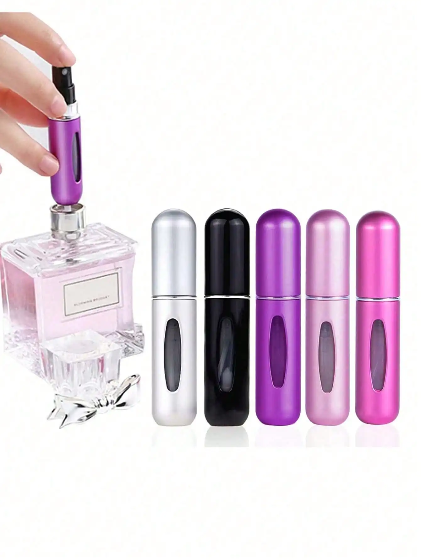 

1PC Travel Mini Perfume Refillable Atomizer Container, Portable Perfume Scent Fragrance Empty Spray Traveling and Outgoing