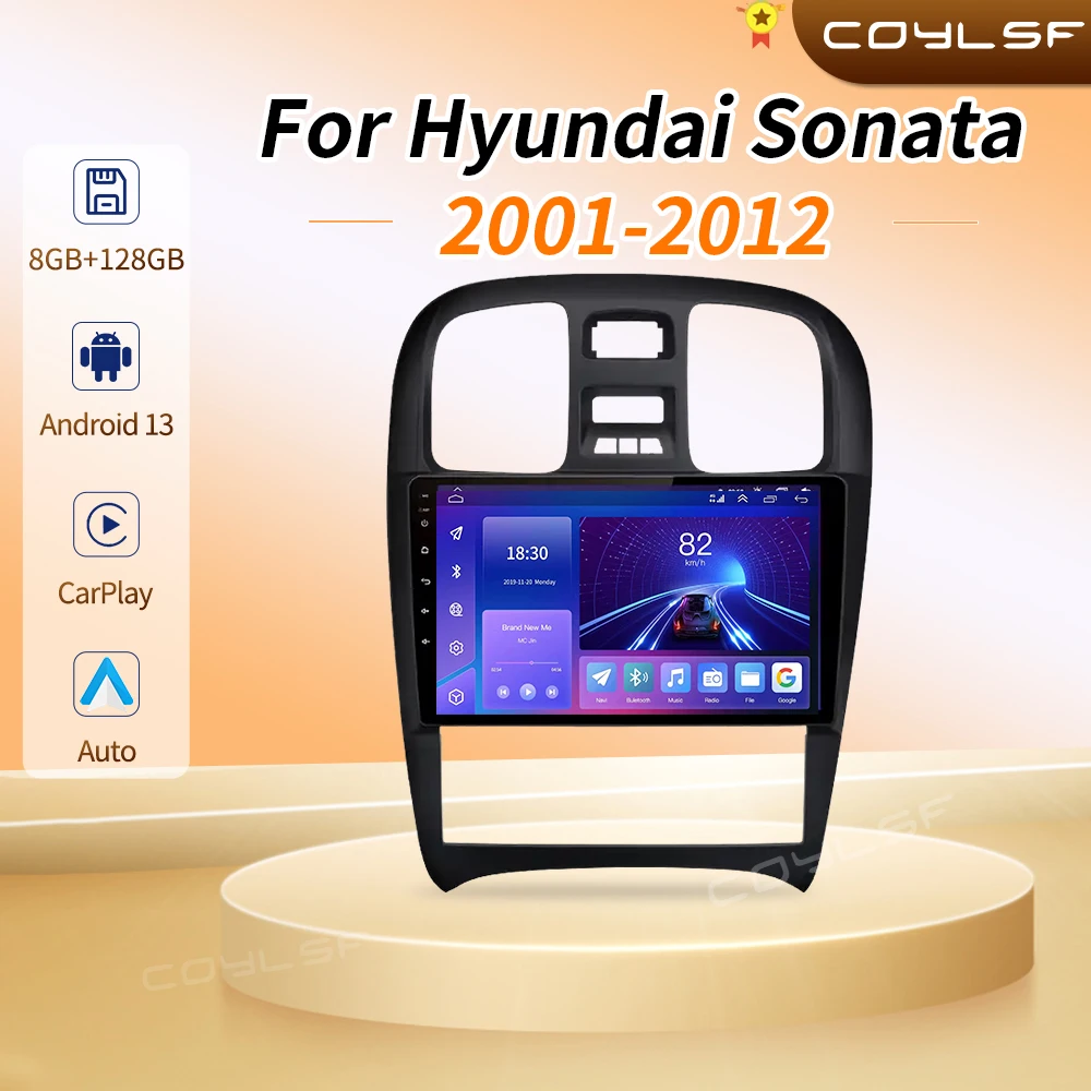 

Android 13 Car Radio For Hyundai Sonata EF 2001-2012 AI Voice Multimedia Video Player Auto Navigation GPS DVD Head Unit