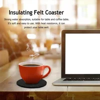 10pcs Round Felt Coaster Dining Table Protector Pad Heat Resistant Cup Mat Coffee Tea Hot Drink Mug Placemat Kitchen Accessories 5