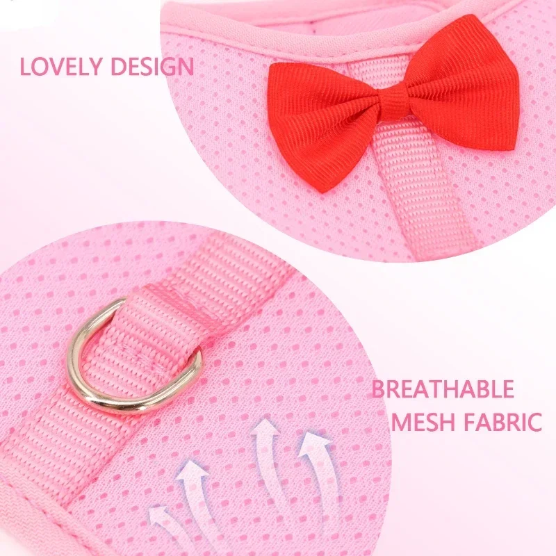 Adjustable Bunny Harness Leash Set - Soft Vest for Small Pets Rabbits Ferrets Kittens