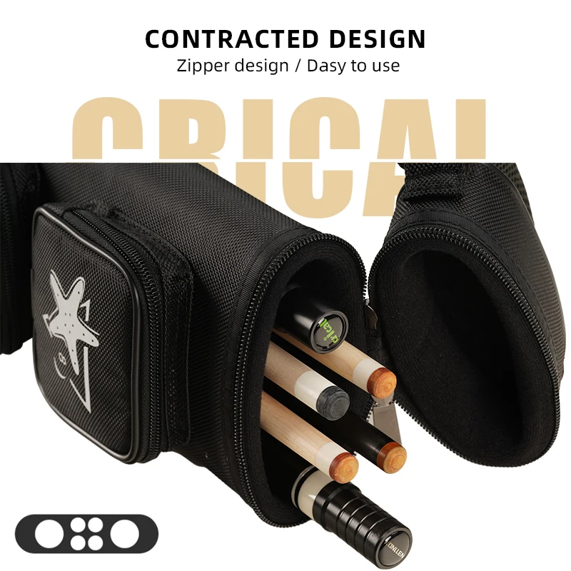 CRICAL Cue Case Bag 2Butts 4Shafts Hard 2x4 Pool Case 86cm Length