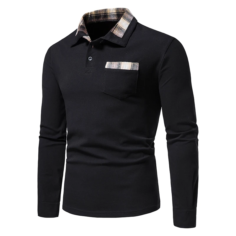 Mens Long Sleeve Polo Shirts Pockets Polo Long Sleeve Men Clothing New Men's Aliexpress