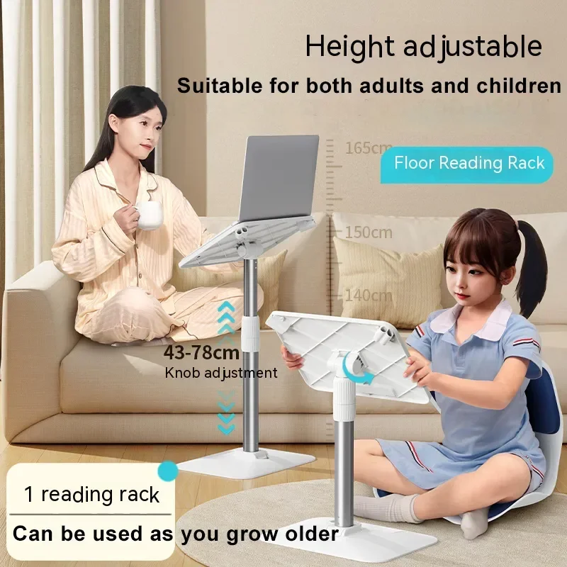 Oatsbasf-altura Piso Suporte de Leitura Ajustável Tablet Stand Estante Livro Levantável Mesa de Leitura Pad Dobrável Suporte Laptop 4378cm - Imagem 6