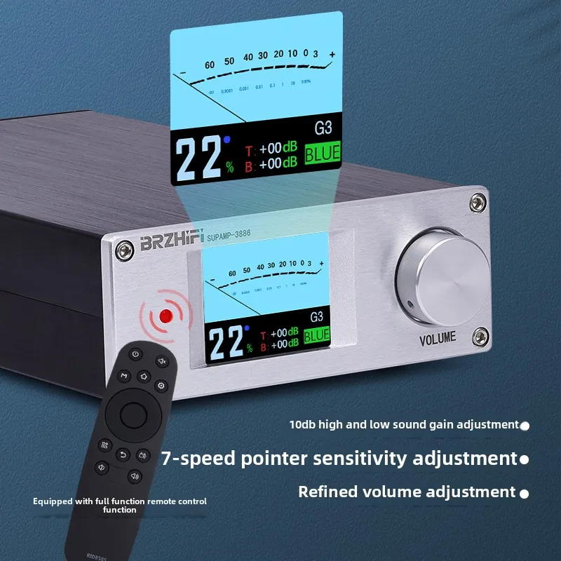 BRZHIFI 2025 클래식 디자인 미국 국립 하프 LM3886 코어 발열 HiFi 고출력 블루투스 5.3 앰프