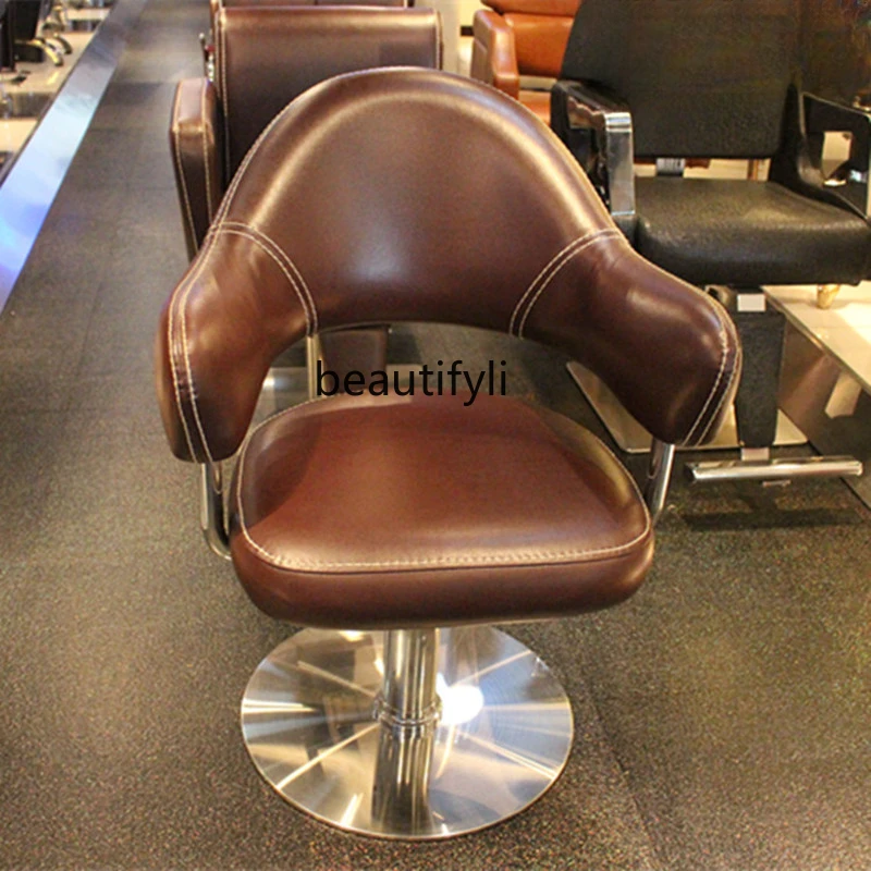 Minimalist Japanese Style Hairdressing Chair Hair Saloon Dedicated Hair Cutting Chair Lift High-End Salon Hairdressing Chair