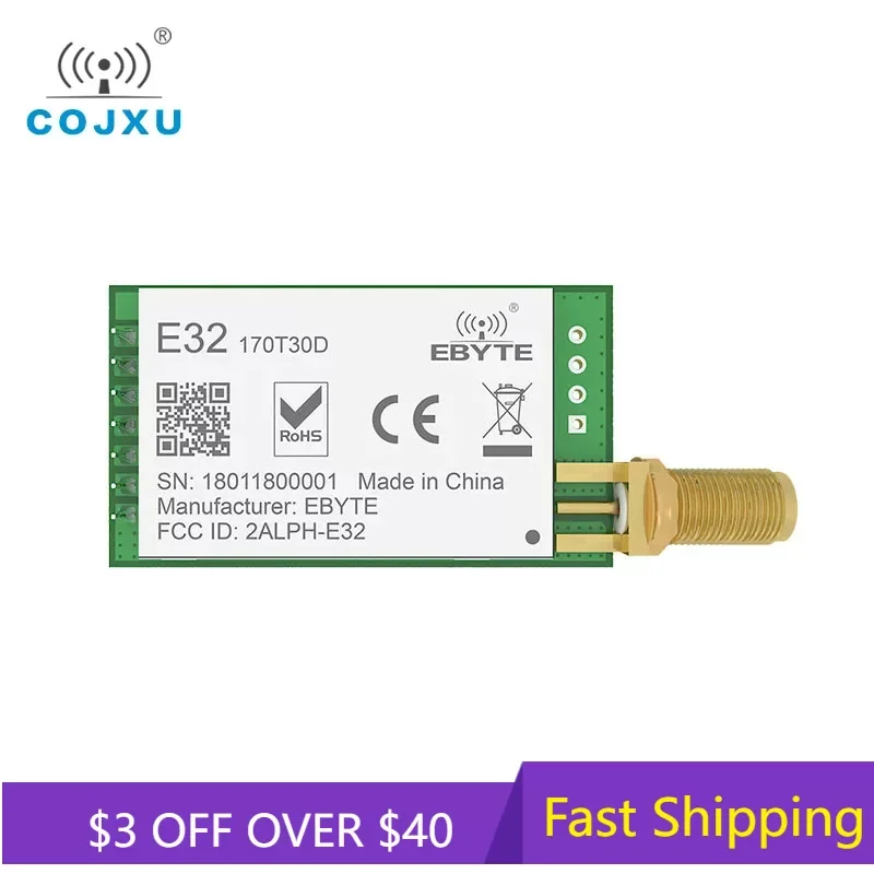 Modulo LoRa rf 170 MHz 1W 170 MHz UART ricetrasmettitore Wireless Antenna SMA-k a lunga distanza E32-170T30D-V2.0