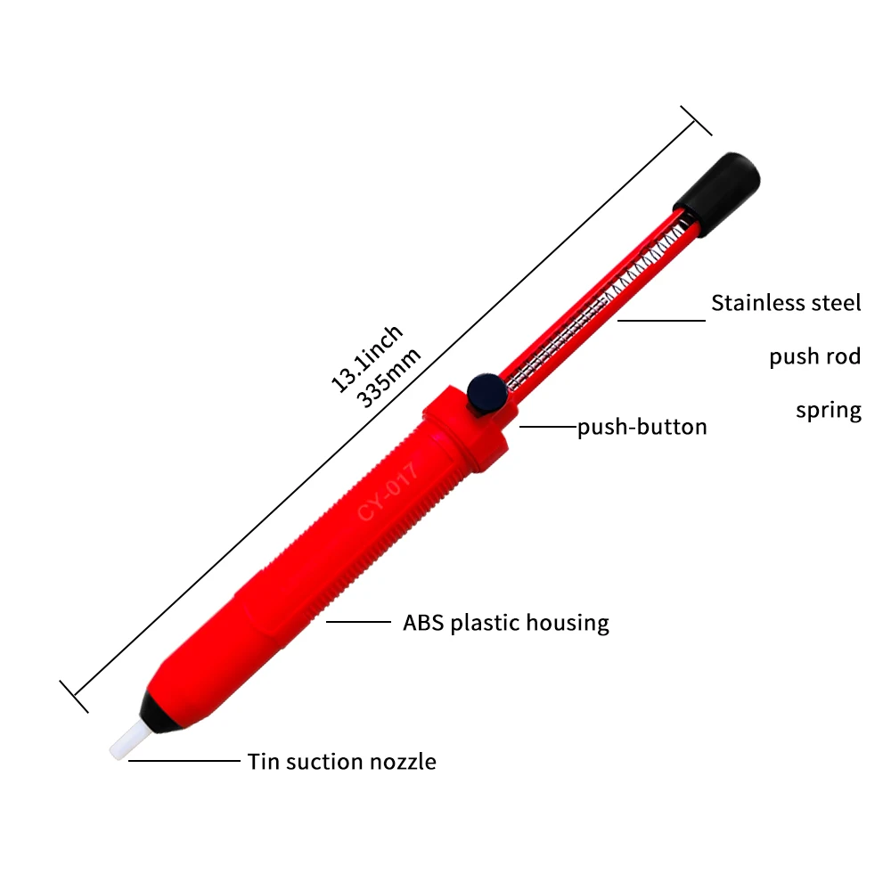 Plastic Desoldering Pump Suction Tin Vacuum Soldering Iron Desolder Gun Soldering Sucker Pen Removal Hand Welding Tools desoldering pump