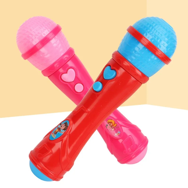 Children's Plastic Microphone Amplification Microphone Toys Early Education Enlightenment Singing Music Microphone