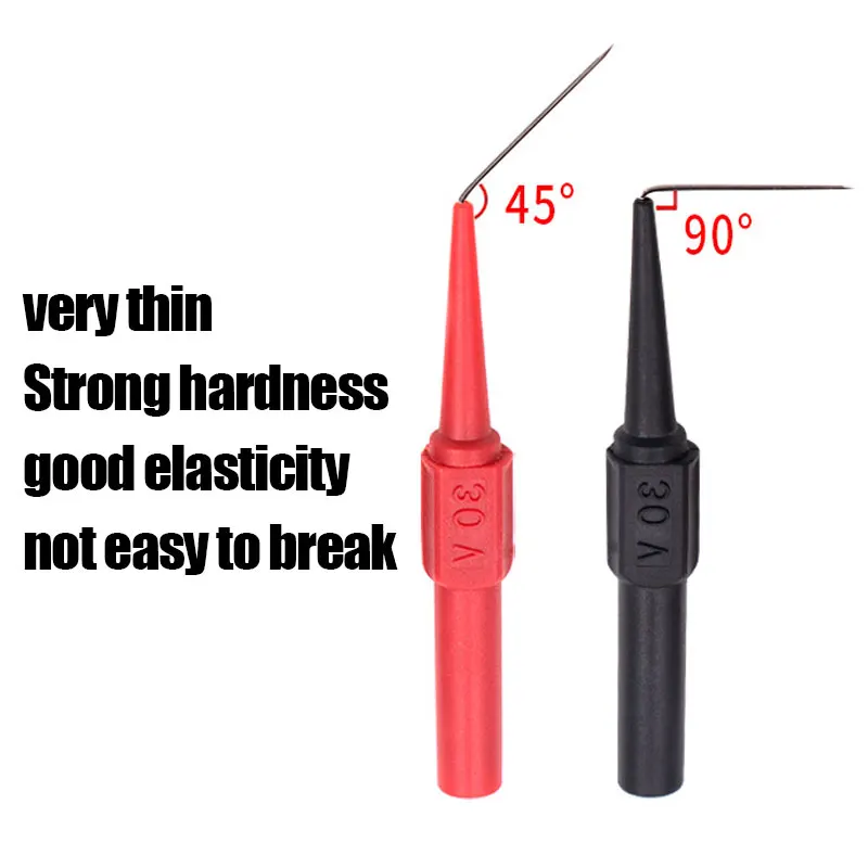 10Pcs 30V Diagnostic Tools Multimeter Test Lead Extention Back Piercing Needle Tip Probes Car Automotive Test Probe Kit 0.7MM