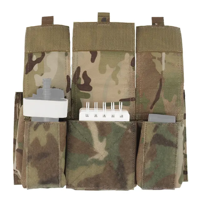 Pochette tactique M4 5.56 Triple pour magazines, boucle de maintien à  crochet AVS, à rabat avant détachable, pour gilet de chasse, Airsoft, sac  en plaque CP - AliExpress