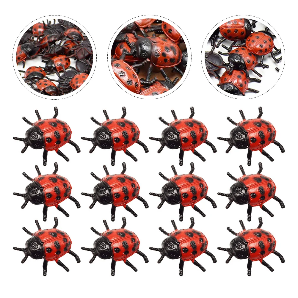 

Fake Ladybug Toys Lifelike Ladybug Models Interesting Tricky Playthings