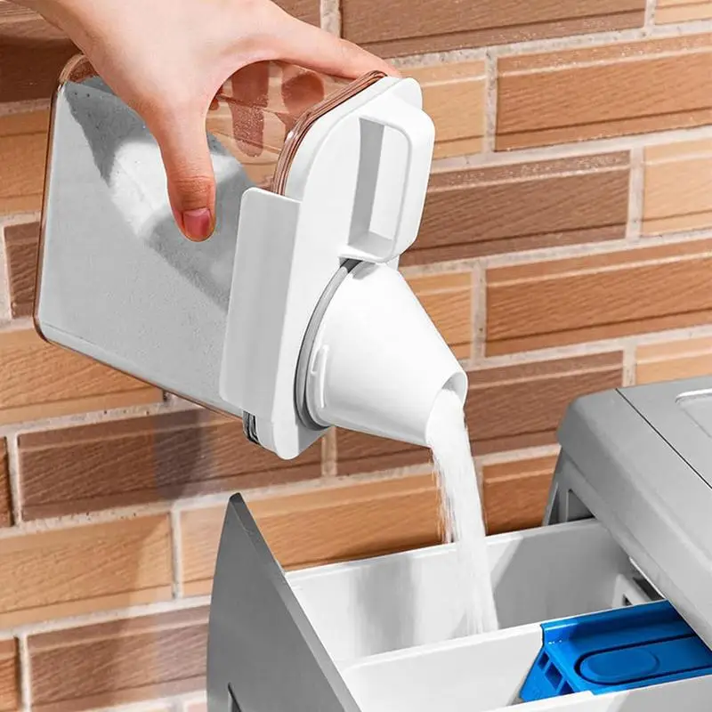 

Герметичный контейнер для хранения, влагостойкий диспенсер для моющего средства, держатель для пищи для домашних животных с мерной чашкой, декор для прачечной, банки для злаков