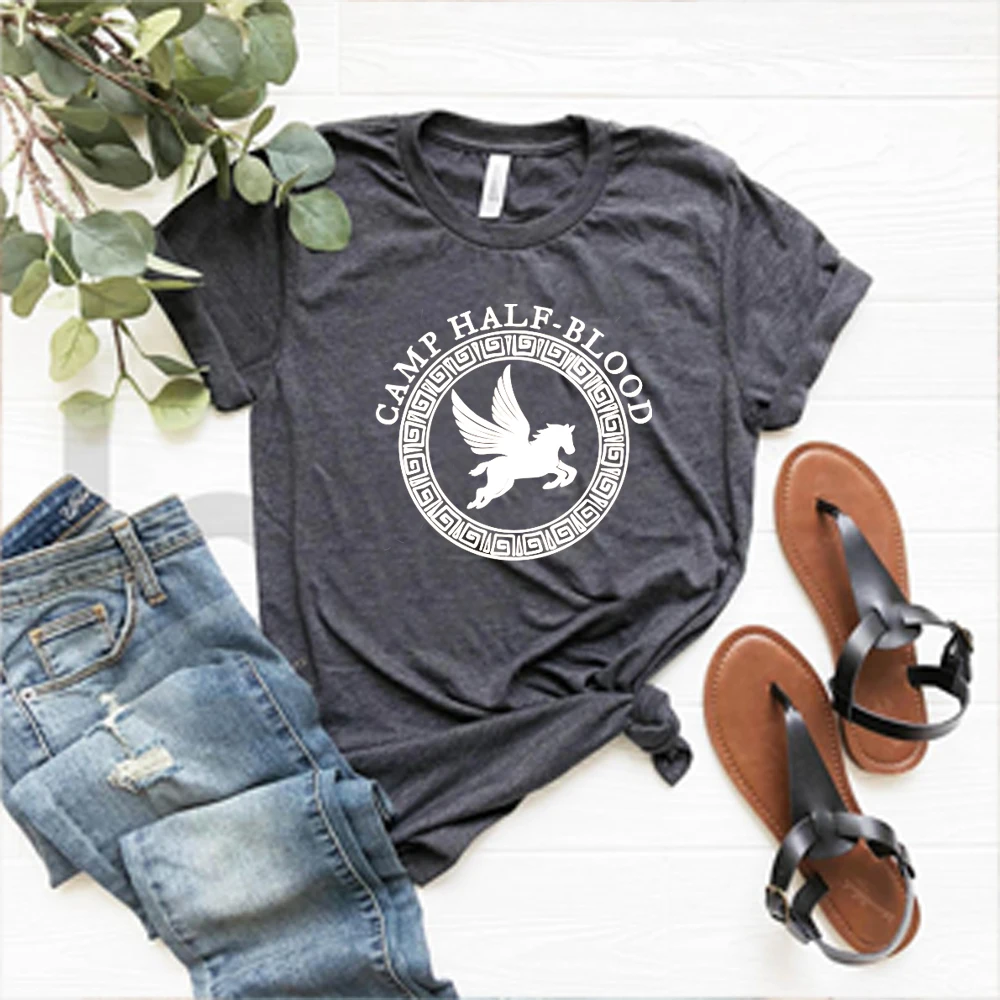 Unisex Camp Half Blood T Shirt Fall Training Camp Game Shirt Aesthetic Percy Jackson Shirts Halloween Magical Gift Harajuku Top 5