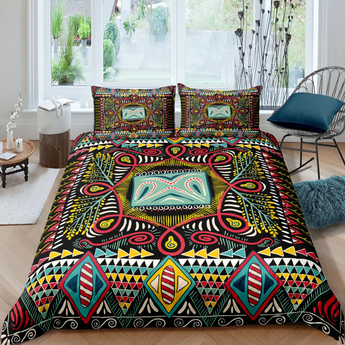 

Home Living Luxury 3D Abstract Art Bedding Set Bohemia Duvet Cover Pillowcase Queen and King EU/US/AU/UK Size Comforter Bedding