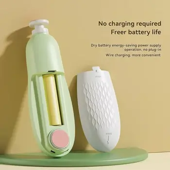 Efficient Electric Baby Nail Trimmer 6 Grinding Heads Child's Baby Nail Grinder Safety Silent Newborn Nail Clippers Infants