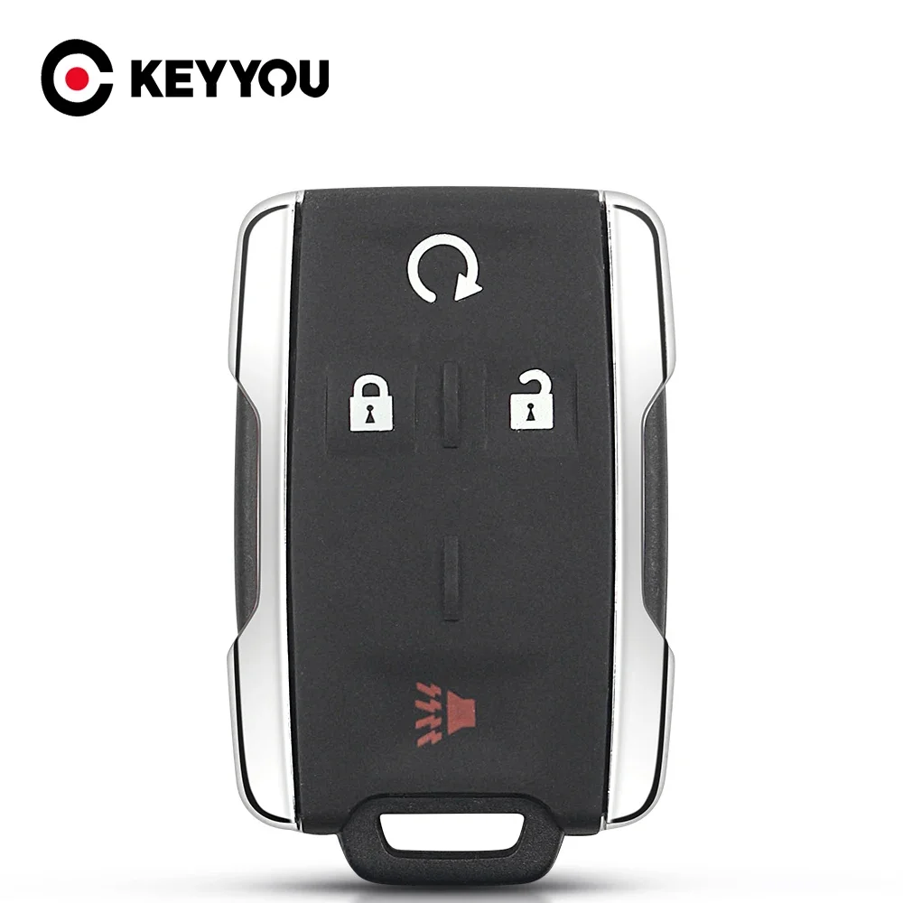 KEYYOU 4ปุ่มสมาร์ทรีโมทคีย์สำหรับ Chevrolet Silverado Colorado GMC Sierra 2014-2106 2017 2018