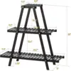 Bamboo Plant Stand Indoor/Outdoor,  Rectangular, 8 Potted Flower Holder Ladder Plant Rack  wall shelf  shelves 1