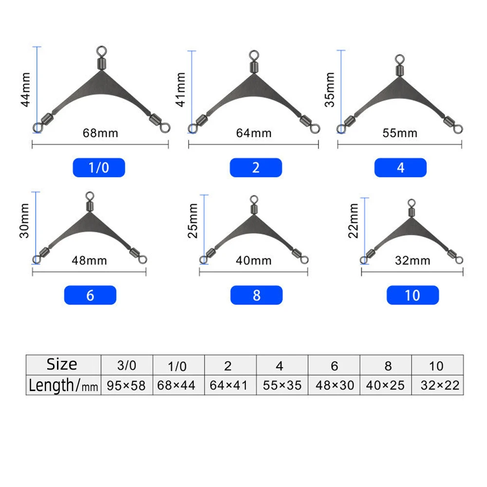 Fishing Tools Fishing Accessories Fishing Tool Fishing Swivels Fishing Tackle 10pcs American 3 Way Stainless Steel Fishing Jig Head Swivels Rolling Pole Connector Tackle Swivel Accessories