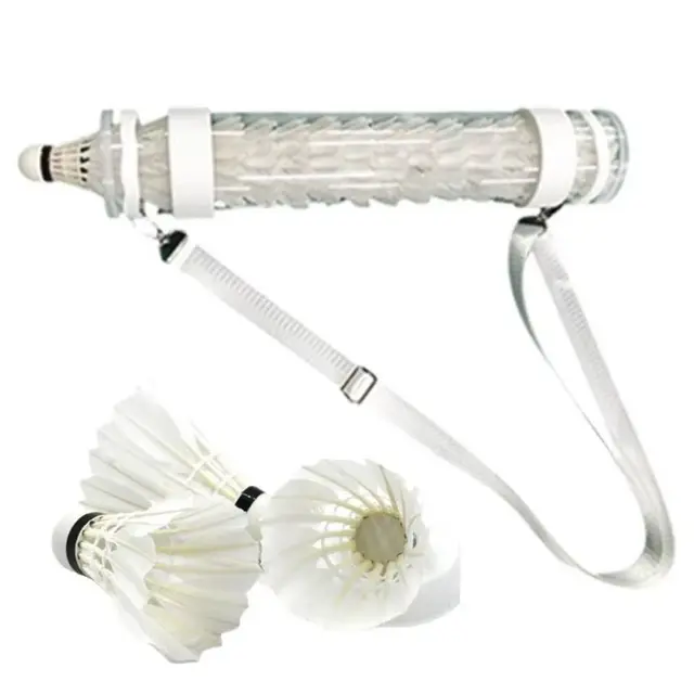 Magnetic Shuttlecocks Storage Tube Transparent Shoulder Strap Badminton Cylinder Durable Barrel Badminton Balls Holder 2