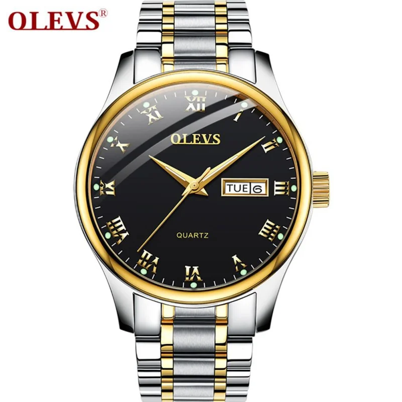 

OLEVS Unisex Hand Watch Wrist Men Watch Water Resistant Feature Women Clock 5568 Steel Strap Quartz Fashion Luxury Casual