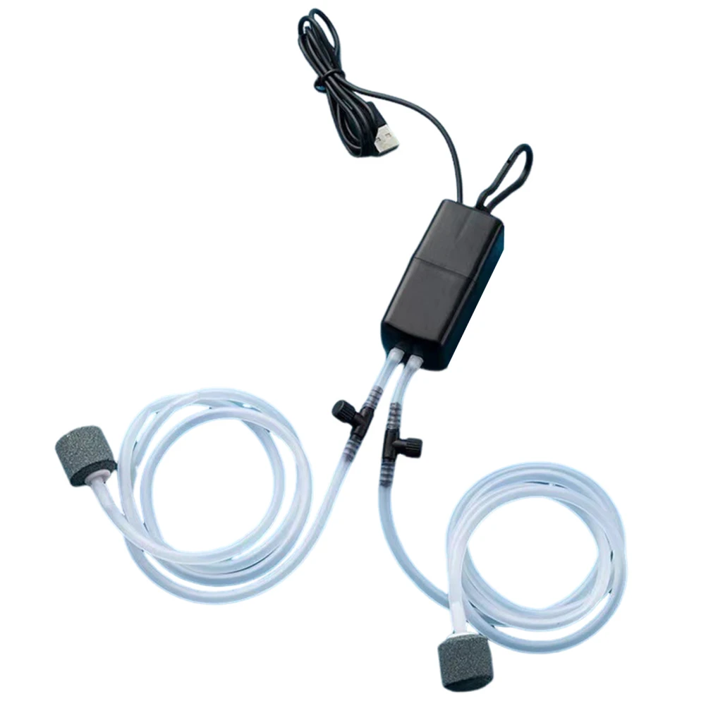 Aquarium Air Pump Mini Aquarium Air Pump Kit Oxygen Pump With Air Stone Silent High Energy Efficient USB Aquarium Filter Fishing Tank Accessories