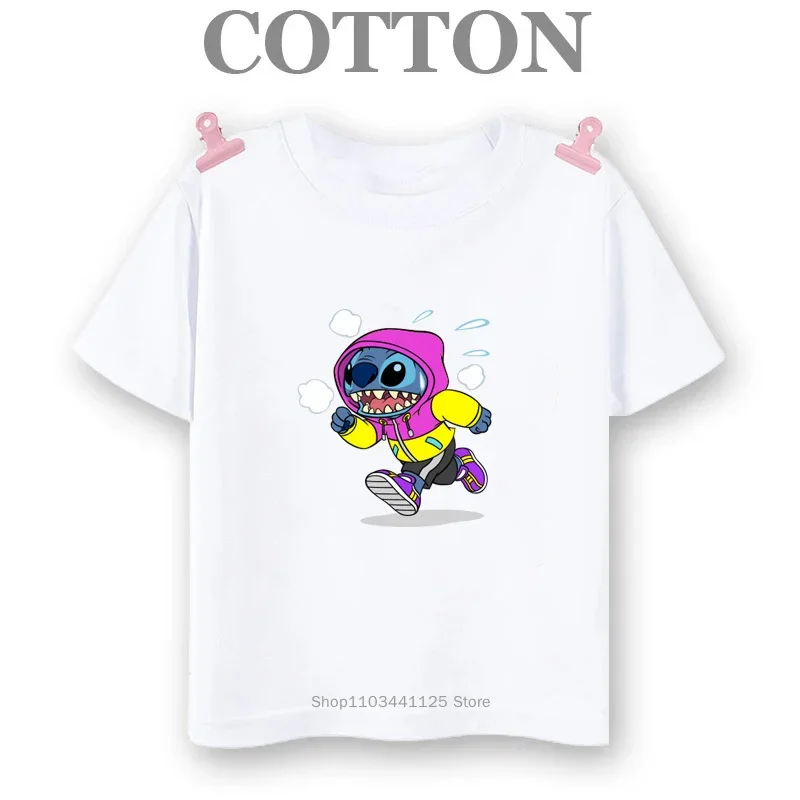 thumbnail image 1 of Camiseta de algodón de verano 2024 con múltiples diseños de anime Lilo Stitch, camisetas para niños y niños, camisetas casuales de cuello redondo y manga corta, 1 of 5