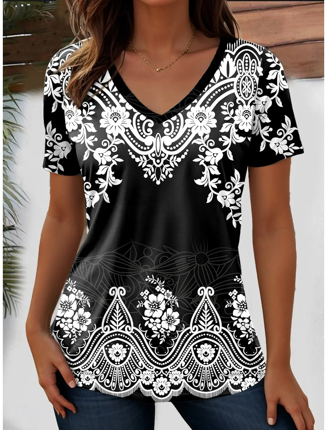 Vintage Ethnic Graphic T-Shirt
