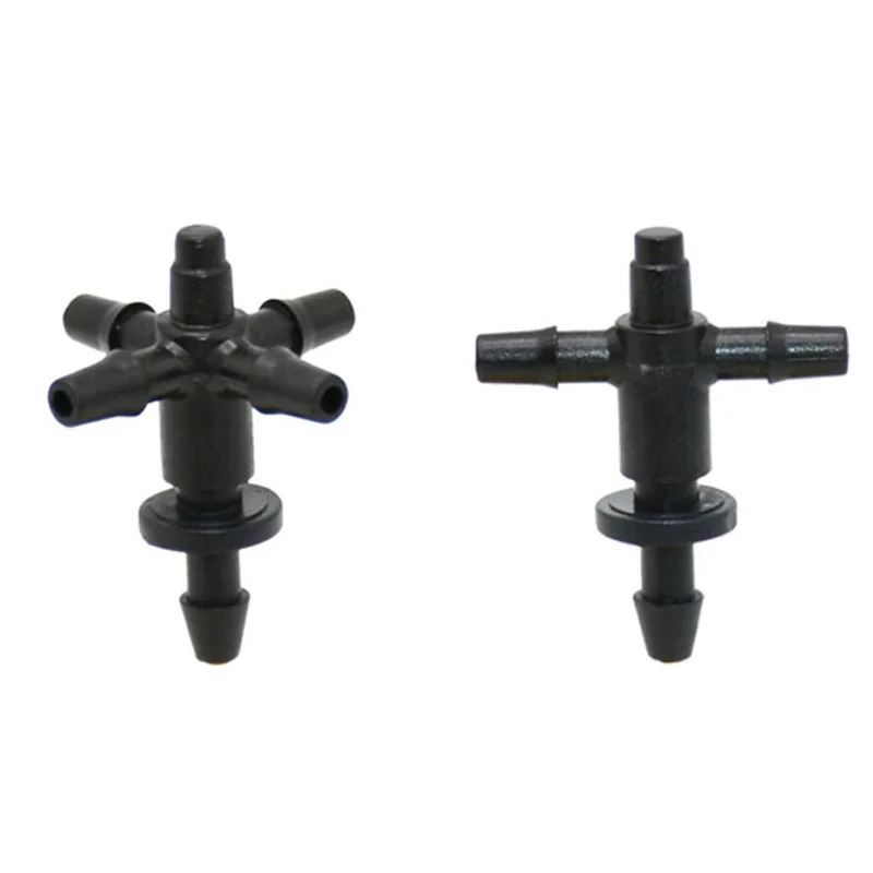 

1/8" 4-way Arrow Dropper Cross Connector Water Splitter 3/5 Hose Drip Irrigation System Garden Tools Greenhouse Adapter