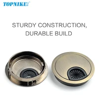 50/53/60 มม.ตารางรูครอบคลุมโต๊ะคอมพิวเตอร์รอบโลหะตกแต่งกล่องเฟอร์นิเจอร์อุปกรณ์ฮาร์ดแวร์ 5