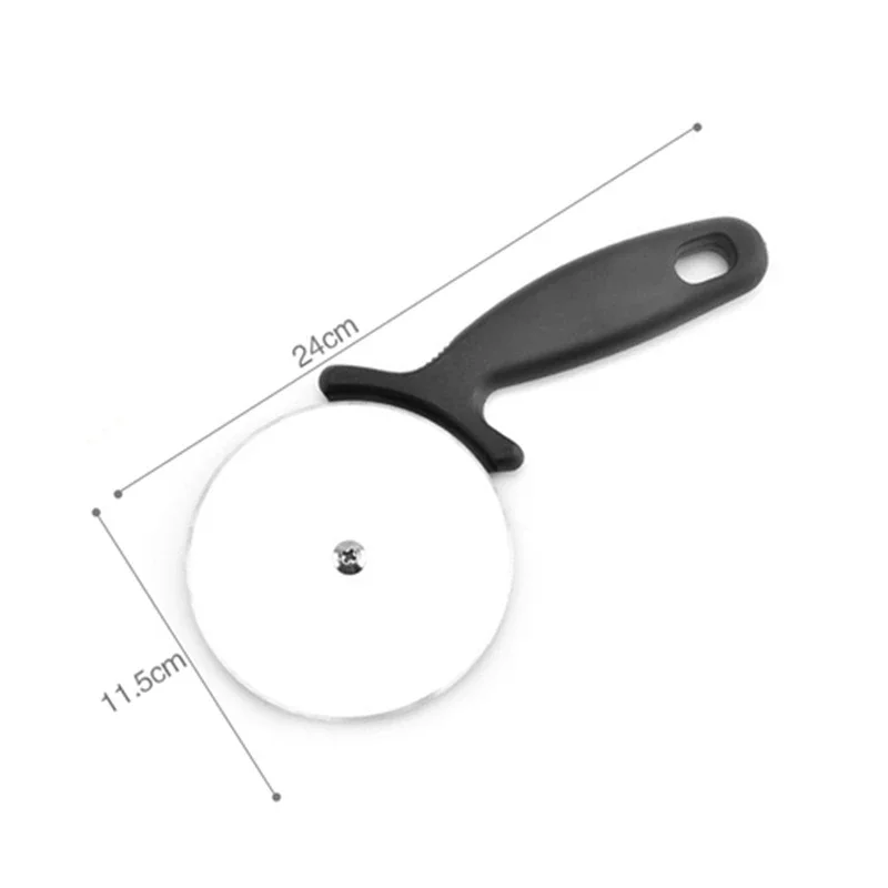 Baking tool stainless steel wooden handle curved knife bread swing knife flour pizza wooden handle half moon Pizza Cutter