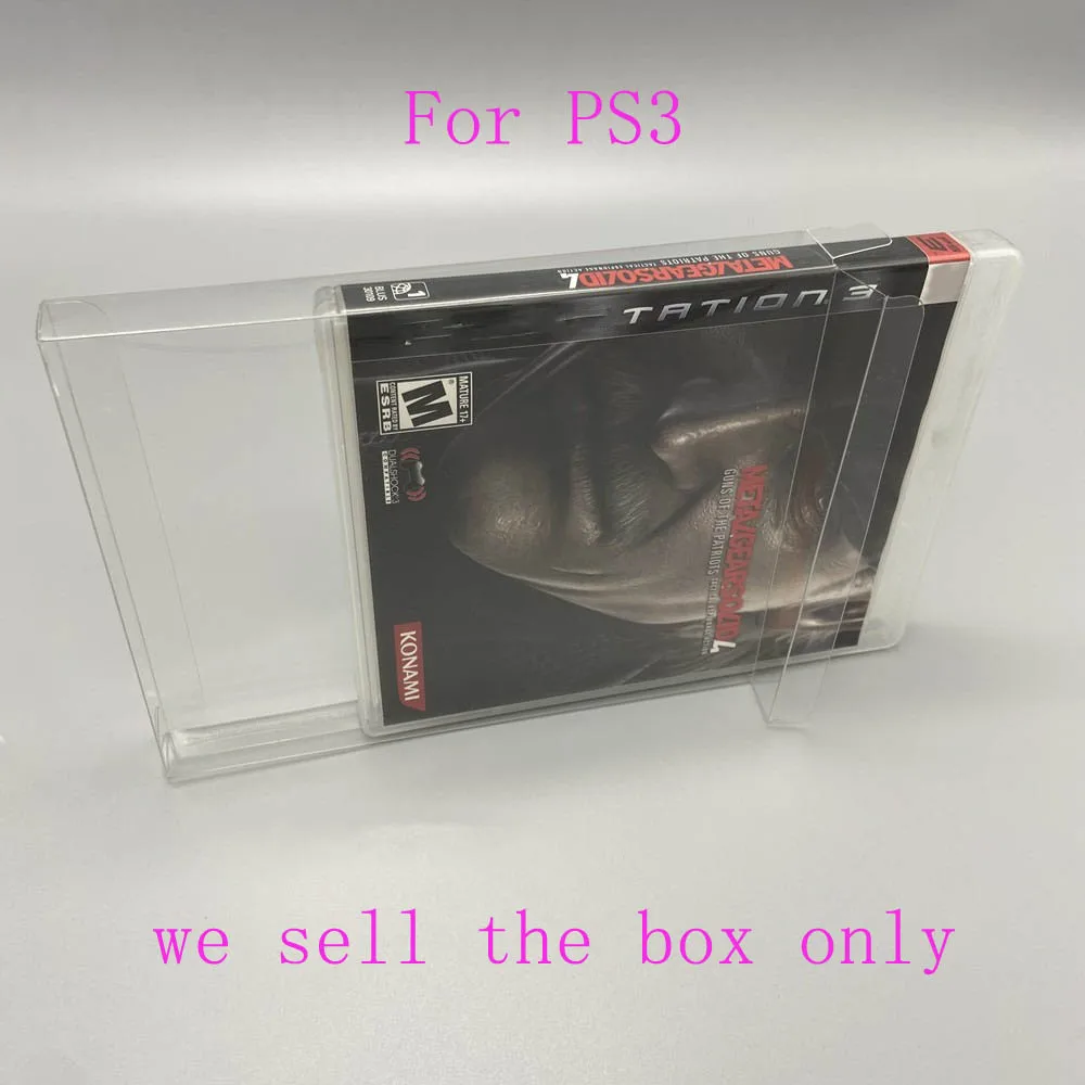 Pet Box Protector Per Metal Gear Solid 4 Scatole Di Raccolta Trasparenti Per Playstation 3 Ps3 Game Shell Clear Display Case