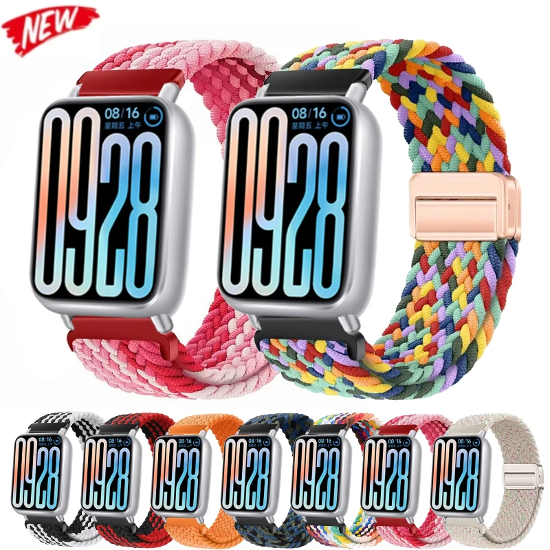 Breathable Nylon Strap with Braided Magnetic Buckle - Adjustable Wristband