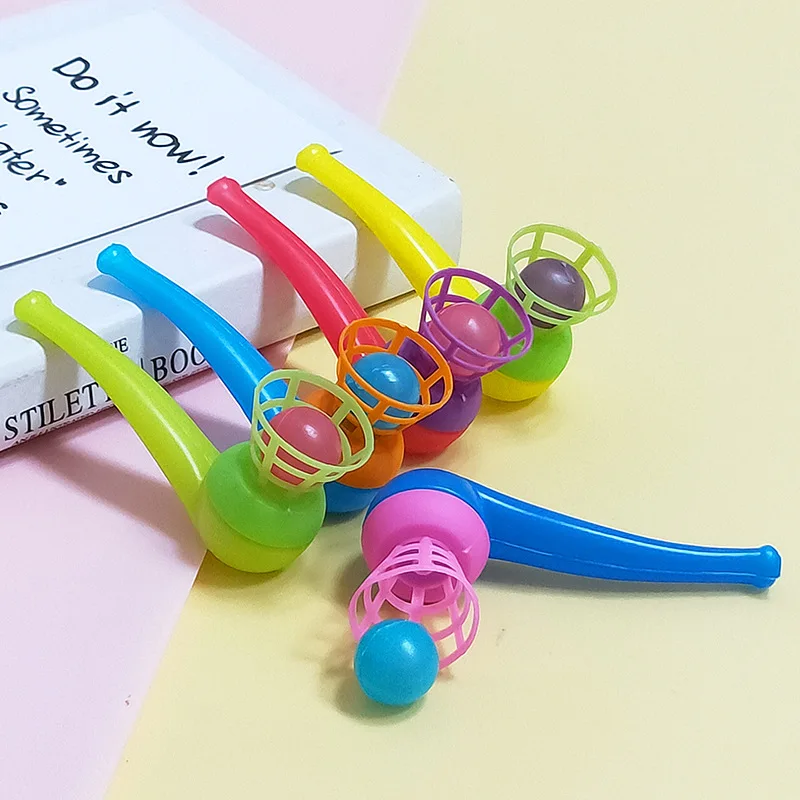 10Pcs Plastic Pipe Blowing Ball Toys For Kids Outdoor Sports Games Balance Training Learning Toys Children Funny Gifts 5