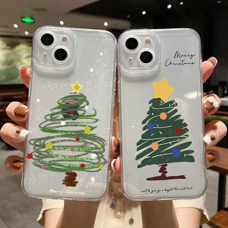 Festive Christmas Tree TPU Phone Case Cover