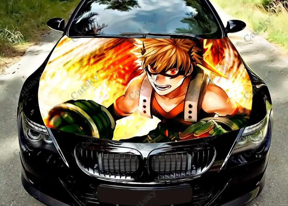 

Виниловая наклейка на капот моя геройская академия, bakugkatou suki