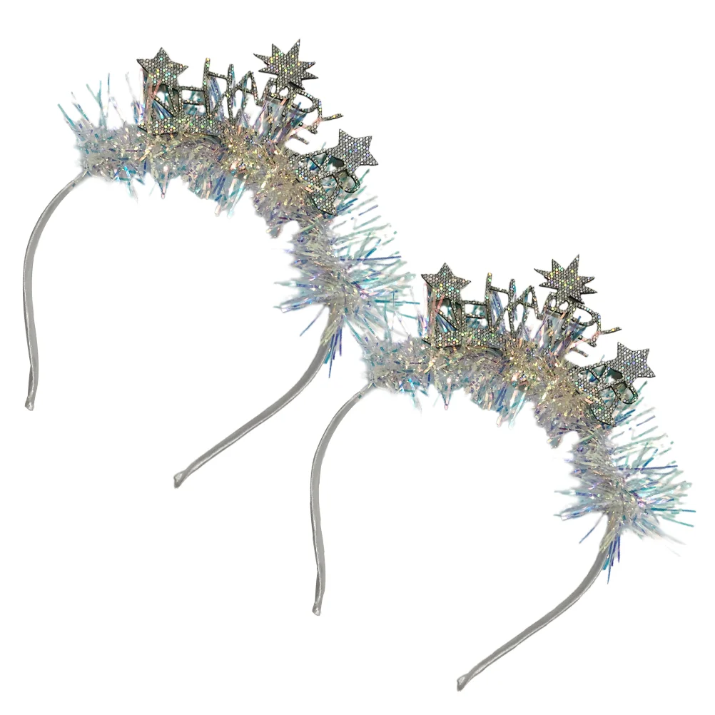 

2pcs 2021 New Year Headband 2021 New Year Party Photo Props New year Eve Christmas Hair Accessories