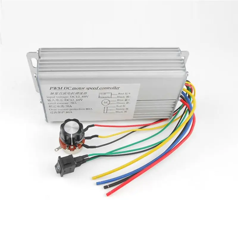 PWM DC 모터 속도 제어 DC12V-60V 70A 4000W 전기 스쿠터 자전거용 브러시 컨트롤러-AT64