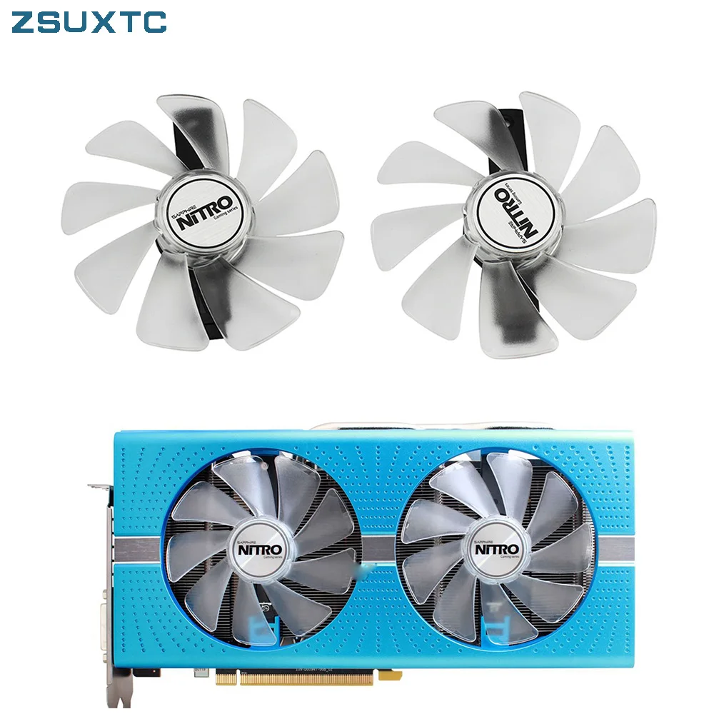 Ventilador Refrigerador Gpu para Safira Fd10015m12d Cf1015h12d rx 590 580 480 470 570 Rx470 Rx590 Rx580 Rx480 Rx570 Nitro