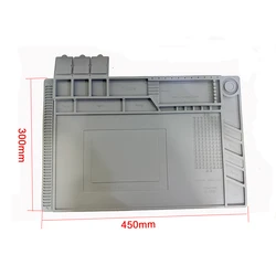 Silicone Heat - Resistant Magnetic Soldering Pad (450X300MM grey)