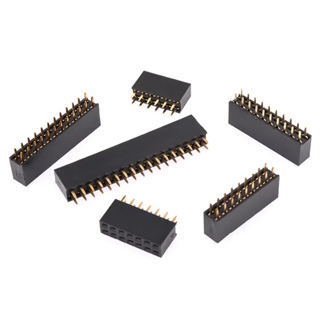 2.54mm Double Row Female Header Socket 2.54mm Pitch 2*2p 3p 4p 5p 6p 8p 10p 12p 40p Pin Connector 1